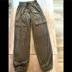Hyfve faux suede cargo jogger